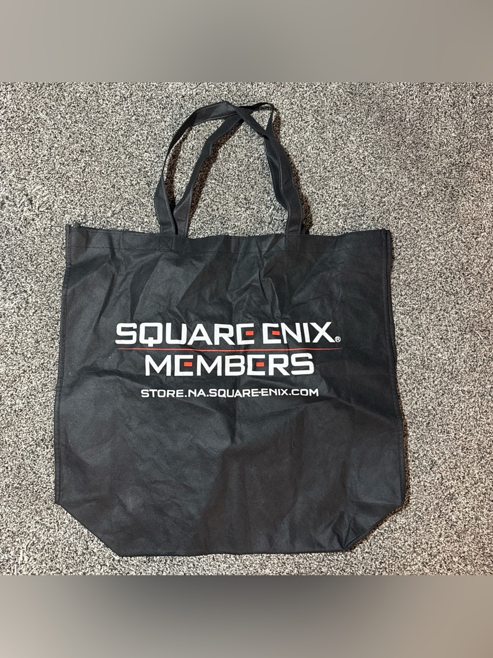San Diego Comic Con Promo Tote Bag Square Enix Members Black 18”x19”
